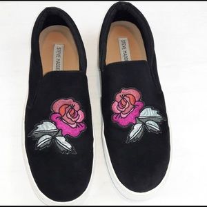Steve Madden Garvey Black Slip Ons